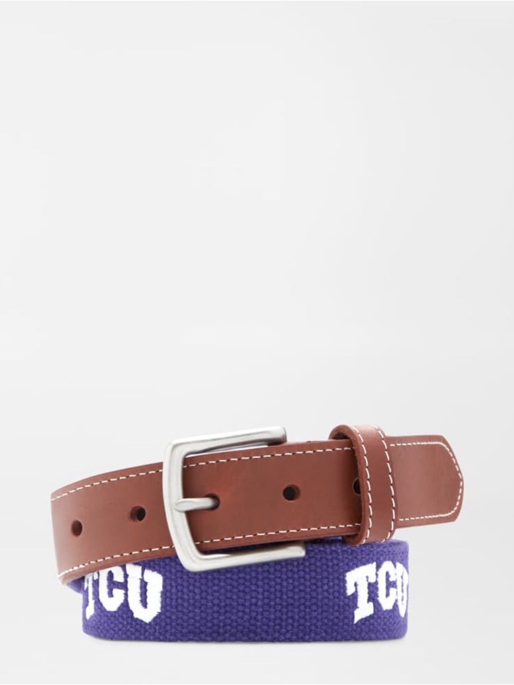 Peter Millar TCU Horned Frogs Belt Collegiate Size 42 Texas Christian University
